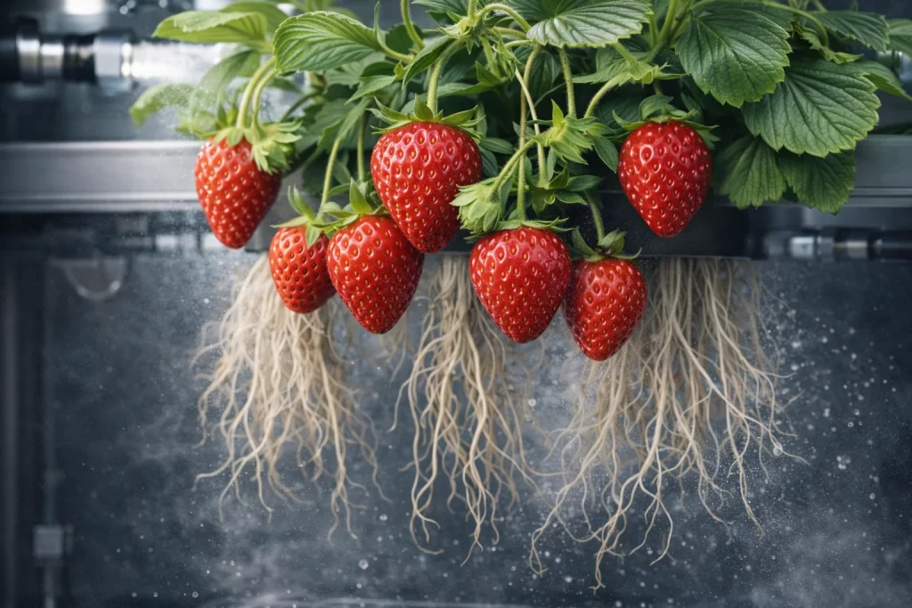 Aeroponics Farming - Strawberries